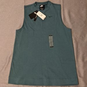 Nike Loose Fit Blue Muscle Tank Top Workout Logo M
